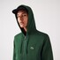 Lacoste Sweat Zipper Hoodie Organic Brushed Cotton Blend Fleece Vest Groen