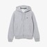 Lacoste Sweat Zipper Hoodie Organic Brushed Cotton Blend Fleece Vest Silver Chine
