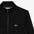 Lacoste Sweat Zipper Organic Brushed Cotton Blend Fleece Uni Color Cardigan Black