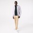Lacoste Sweat Zipper Organic Brushed Cotton Blend Fleece Uni Color Cardigan Silver Chine
