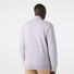 Lacoste Sweat Zipper Organic Brushed Cotton Blend Fleece Uni Color Cardigan Silver Chine