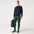 Lacoste Sweatshirt Crew Neck Uni Color Brushed Organic Cotton Fleece Trui Donker Blauw