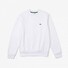 Lacoste Sweatshirt Crew Neck Uni Color Brushed Organic Cotton Fleece Trui Wit