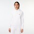 Lacoste Sweatshirt Hoodie Brushed Organic Cotton Fleece Kangaroo Pockets Trui Wit