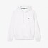 Lacoste Sweatshirt Hoodie Brushed Organic Cotton Fleece Kangaroo Pockets Trui Wit