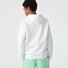 Lacoste Sweatshirt Hoodie Brushed Organic Cotton Fleece Kangaroo Pockets Trui Wit