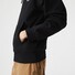 Lacoste Sweatshirt Hoodie Brushed Organic Cotton Fleece Kangaroo Pockets Trui Zwart