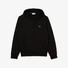 Lacoste Sweatshirt Hoodie Brushed Organic Cotton Fleece Kangaroo Pockets Trui Zwart