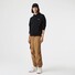 Lacoste Sweatshirt Hoodie Brushed Organic Cotton Fleece Kangaroo Pockets Trui Zwart