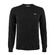Lacoste Uni Color Crew Neck Cotton Blend Knit Trui Zwart