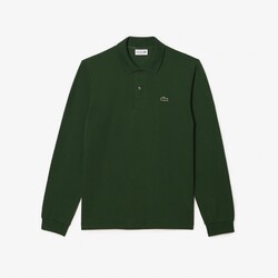 Lacoste Uni Color Long Sleeve Classic Cotton Piqué Poloshirt Green
