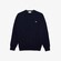 Lacoste Uni Cotton Crew Neck Chest Logo Embroidery Trui Navy Blue