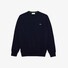 Lacoste Uni Cotton Crew Neck Chest Logo Embroidery Trui Navy Blue