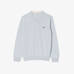 Lacoste Uni Cotton Crew Neck Chest Logo Embroidery Trui Phoenix Blue