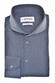 Ledûb Active Stretch Solid Color Tone-on-Tone Buttons Overhemd Donker Blauw