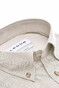 Ledûb Airy EcoVero Button-Down Fine Texture Overhemd Licht Bruin