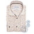 Ledûb Allover Fantasy Dots Pattern Easy-Iron Overhemd Zand-Donker Bruin