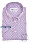 Ledûb Allover Fantasy Pattern Easy-Care Cotton Button-Down Overhemd Lichtblauw-Rood