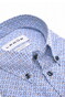Ledûb Allover Fantasy Pattern Easy-Care Cotton Button-Down Overhemd Midden Blauw