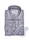 Ledûb Allover Fine Check Pattern Pure Cotton Overhemd Donker Blauw
