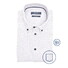 Ledûb Allover Fine Dot Star Pattern Short Sleeve Overhemd Wit-Navy