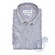 Ledûb Allover Fine Striped Cotton Button-Down Overhemd Donker Blauw