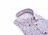 Ledûb Allover Half Circles Pattern Comfort Fabric Blend Short Sleeve Overhemd Licht Grijs