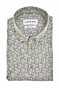 Ledûb Allover Half Circles Pattern Comfort Fabric Blend Short Sleeve Overhemd Midden Groen