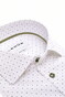 Ledûb Allover Multi Dots Pattern Comfort Fabric Overhemd Wit-Groen