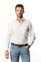 Ledûb Allover Multi Dots Pattern Comfort Fabric Shirt White