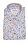 Ledûb Allover Paisley Pattern Short Sleeve Shirt Light Blue