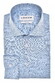 Ledûb Allover Pattern Easy-Iron Cotton Overhemd Midden Blauw