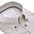 Ledûb Allover Pattern Pure Cotton Button-Down Short Sleeve Overhemd Licht Bruin