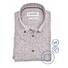 Ledûb Allover Pattern Pure Cotton Button-Down Short Sleeve Overhemd Licht Bruin