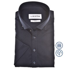 Ledûb Corron Jersey Button-Down Collar Short Sleeve Polo Navy