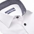 Ledûb Cotton Blend Collar Contrast Overhemd Wit-Donker Blauw
