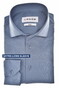 Ledûb Cotton Jersey Extra Long Sleeve Overhemd Midden Blauw