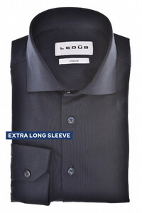 Ledûb Cotton Jersey Extra Long Sleeve Overhemd Navy