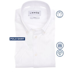 Ledûb Cotton Jersey Short Sleeve Polo Wit