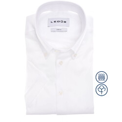 Ledûb Cotton Jersey Stretch Shirt Overhemd Wit