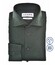 Ledûb Cotton Jersey Stretch Solid Color Overhemd Donker Groen
