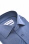 Ledûb Cotton Jersey Stretch Solid Color Overhemd Midden Blauw