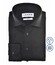 Ledûb Cotton Jersey Stretch Solid Color Overhemd Zwart