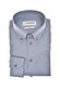 Ledûb Cotton Jersey Stretch Uni Color Button-Down Overhemd Midden Blauw