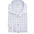 Ledûb Cotton-Linen Blend Check Overhemd Blauw
