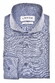Ledûb Cotton Linnen Blend Cutaway Collar Overhemd Donker Blauw