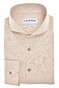 Ledûb Cotton Linnen Blend Cutaway Collar Overhemd Zand