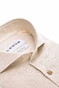 Ledûb Cotton Linnen Blend Cutaway Collar Overhemd Zand
