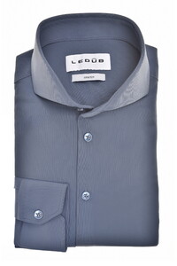 Ledûb Cutaway Collar Solid Color Active Stretch Shirt Dark Evening Blue