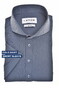 Ledûb Cutaway Collar Stretch Subtle Texture Poloshirt Dark Evening Blue